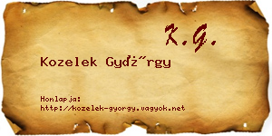 Kozelek György névjegykártya